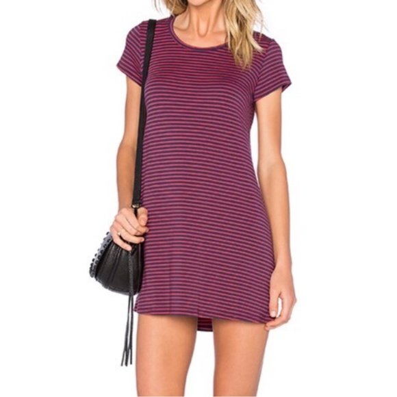 Revolve x Michael Lauren Cuba Short Sleeve Striped Mini T Shirt Dress XS New - Picture 1 of 14